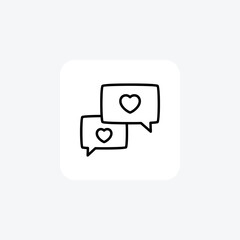 Box, chat, feedback fully editable vector fill icon

