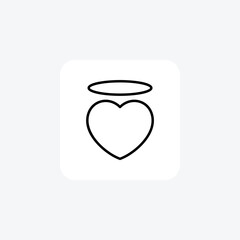 Heart, love fully editable vector fill icon

