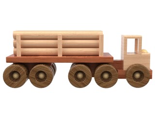 3d render of wooden toys. Wooden toys on a light background. 3d render.