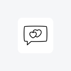 Box, chat, fully editable vector line icon

