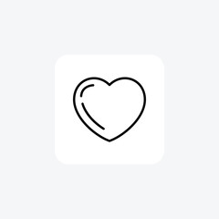 Obraz premium Favorite, heart, fully editable vector line icon