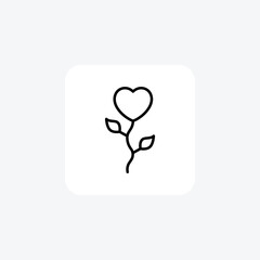 Gratitude, grow, fully editable vector line icon


