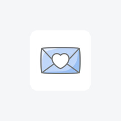 Letter, message fully editable vector line icon

