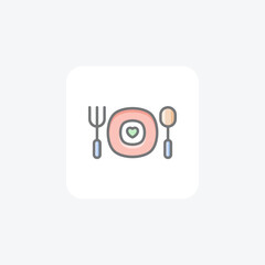 Dish, favorite fully editable vector line icon

