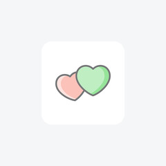 Couple, love, fully editable vector line icon

