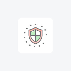 Marketing, protection fully editable vector fill icon

