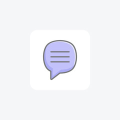 Chat, message, fully editable vector fill icon

