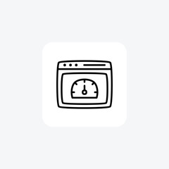 Speed, dashboard fully editable vector fill icon


