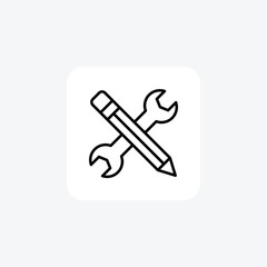 Maintenance tool fully editable vector fill icon

