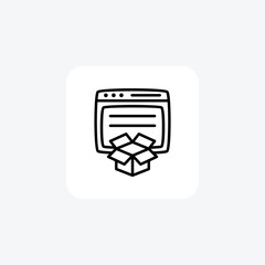Fototapeta premium Box, gift, prize, fully editable vector fill icon