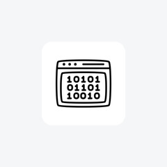 Code, coding fully editable vector fill icon


