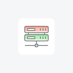 Hosting, server fully editable vector fill icon

