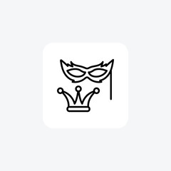 Circus, clown fully editable vector fill icon

