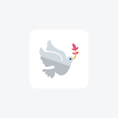 Peace, peace day, fully editable vector fill icon

