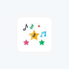 Date, day, fully editable vector fill icon

