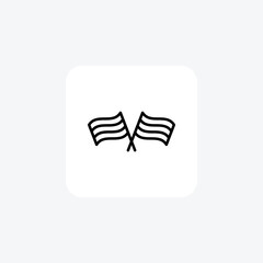 Flag day, flag fully editable vector fill icon

