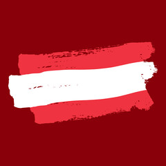 austria flag in abstract brush stroke ink paint shape illustration element for national event or independence day