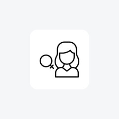 International women's day fully editable vector icon

