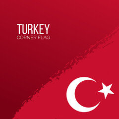 Obraz premium turkey flag abstract brush stroke shape background illustration with space or place for text for national event or independence day