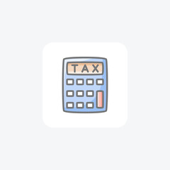 Tax day event fully editable vector icon

