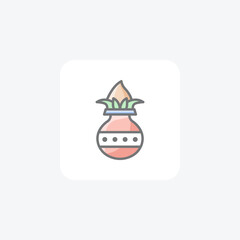 Ugadi fully editable vector icon

