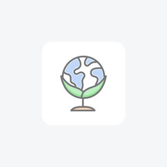 Earth day fully editable vector icon

