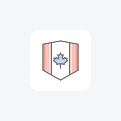Canada day fully editable vector icon

