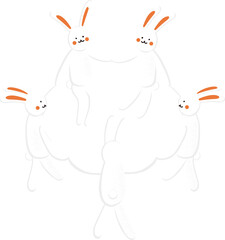 rabbit joined hands and formed a ring