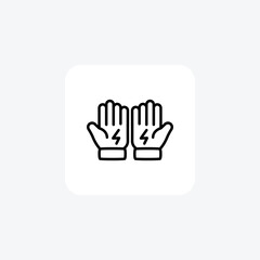 Gloves, hand fully editable vector fill icon

