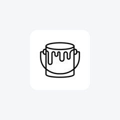 Paint cane, painting, fully editable vector fill icon


