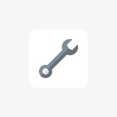 Spanner, tools fully editable vector fill icon


