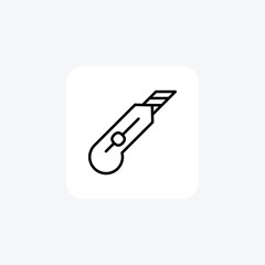 Cut, cutter, fully editable vector fill icon

