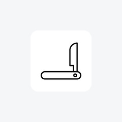 Cut, cutter, fully editable vector fill icon

