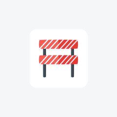 Block, close fully editable vector fill icon

