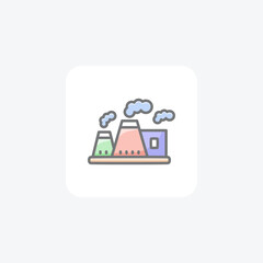 Pollution,  industry fully editable vector fill icon

