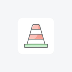 Traffic, core fully editable vector fill icon

