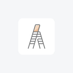 Ladder, stair fully editable vector fill icon


