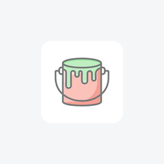 Paint cane, painting, fully editable vector fill icon

