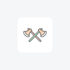 Axe, tool, fully editable vector fill icon

