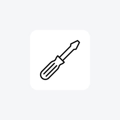 Fixer, screw fully editable vector fill icon

