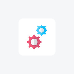 Setting, configurations fully editable vector fill icon

