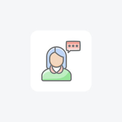 Message, chat fully editable vector fill icon

