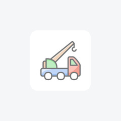 Building, crane fully editable vector fill icon


