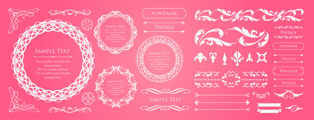 桜や春をイメージしたフレームデザイン