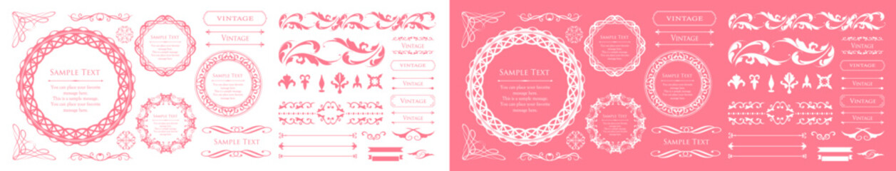 桜や春をイメージしたフレームデザイン