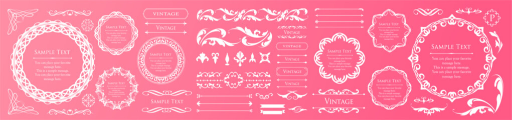 桜や春をイメージしたフレームデザイン