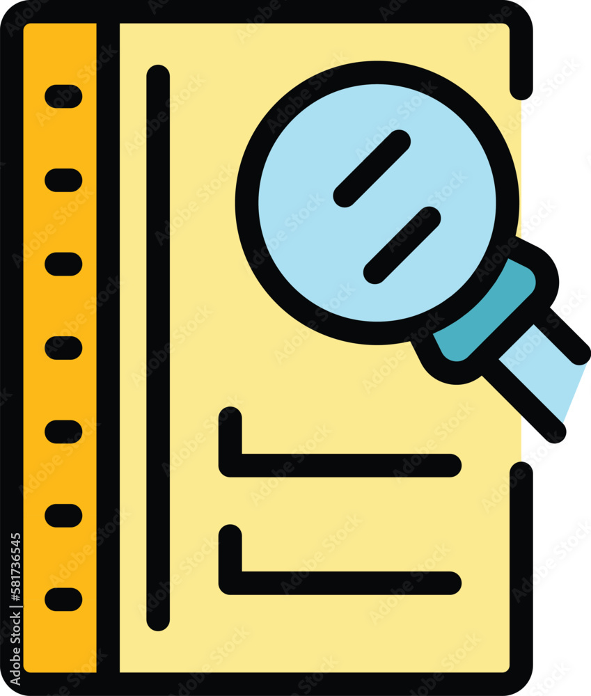 Poster task schedule search icon. outline task schedule search vector icon for web design isolated on white