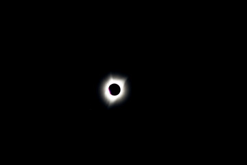 Total solar eclipse. The moment before the totality.