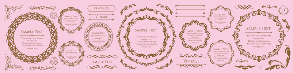 桜や春をイメージしたフレームデザイン