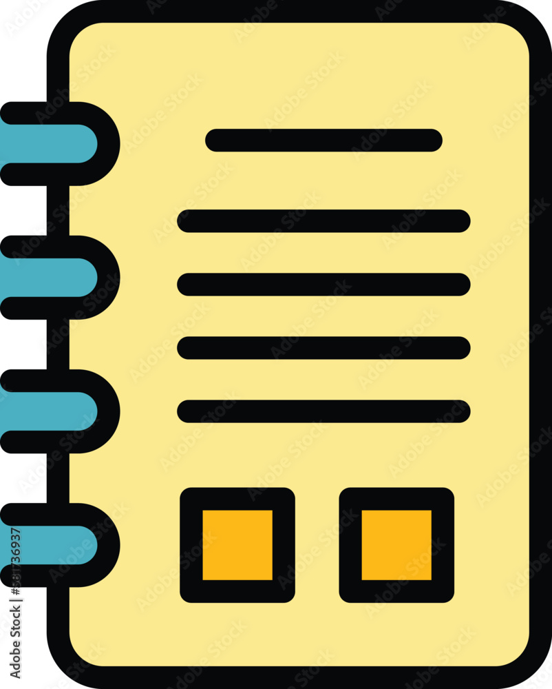 Poster task schedule notepad icon. outline task schedule notepad vector icon for web design isolated on whi